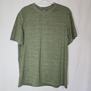 Men's Sage Green T-Shirt Solid Color Crew Neck Size M G.H. Bass And Co